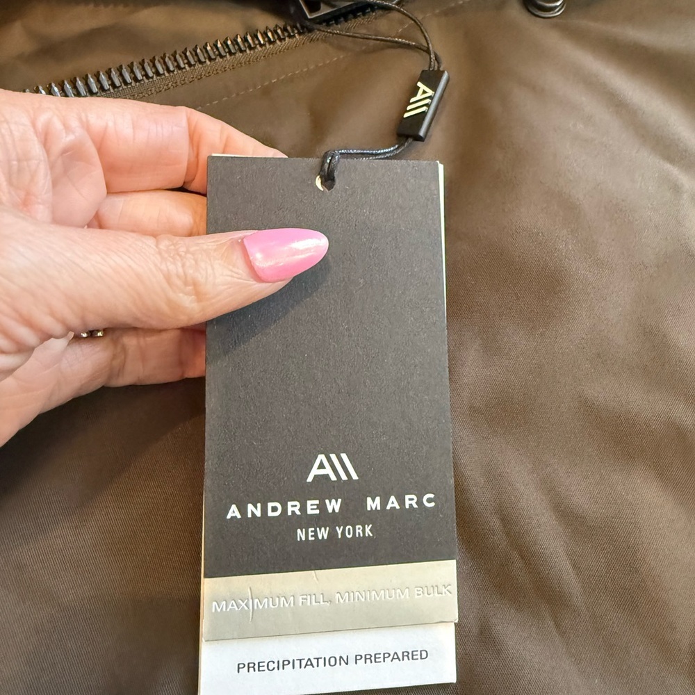 Andrew Marc Men's removable Hooded Brown Jacket XL NWT - Picture 3 of 4